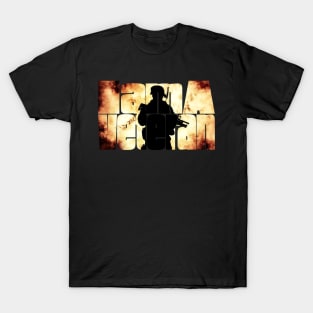 I am a Veteran Silhouette in the Fire T-Shirt